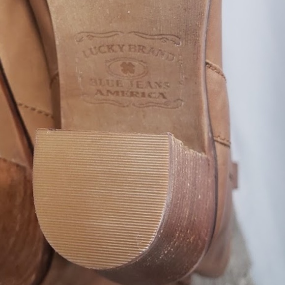 SOLD Lucky Brand Leather Rider Boots in Tuscany - Picture 7 of 8